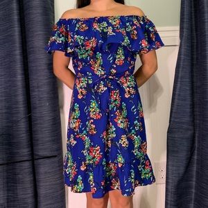 Off the shoulder flounce dress